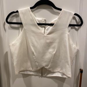 White crop top
